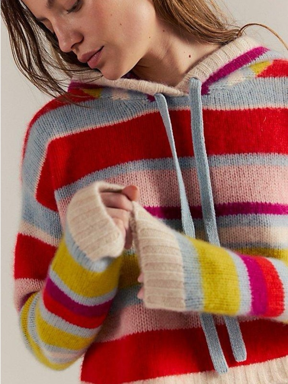 Free People Candy Lane Cashmere Hoodie